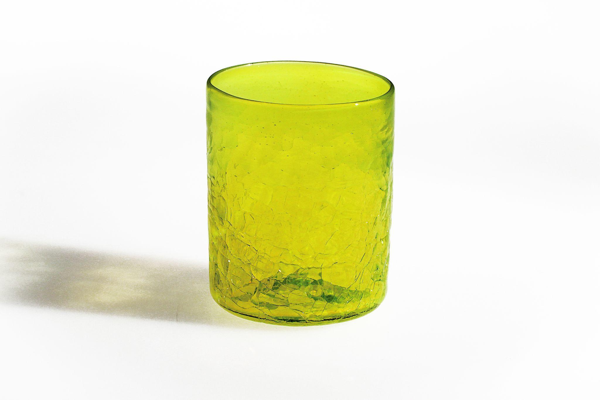 Crackle Tall Cup in Citron