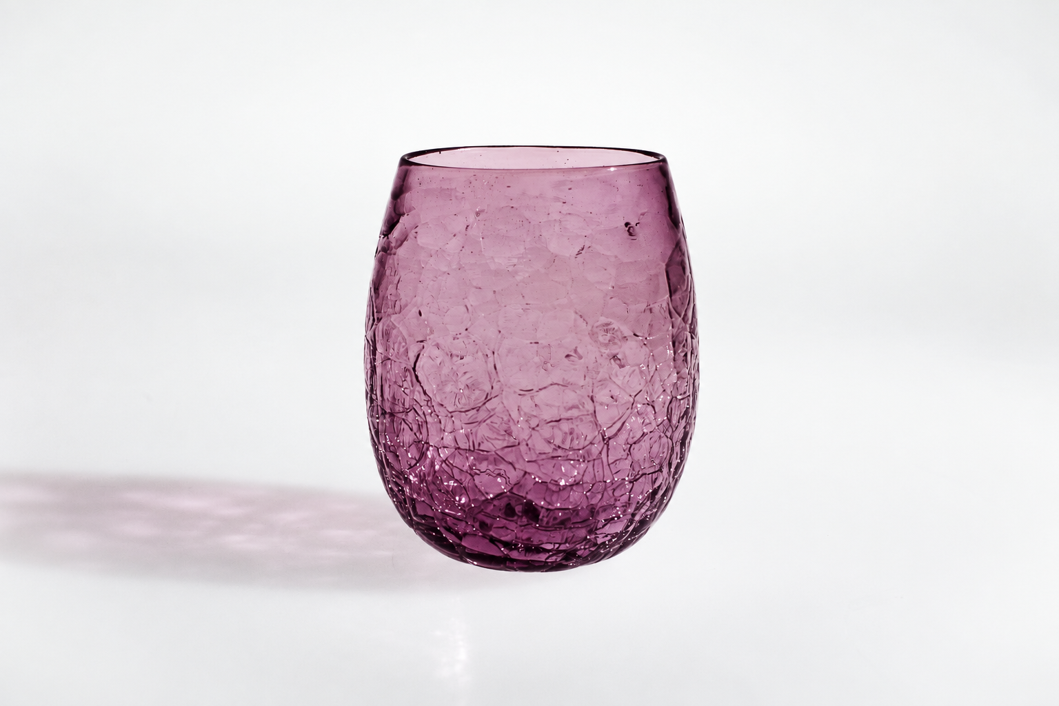 Crackle Barrel Cup in Purple